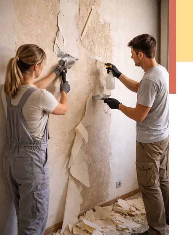 Снятие старых обоев в Абакане от 5363 руб. под ключ недорого | ОТДЕЛОЧНИК-Бкн