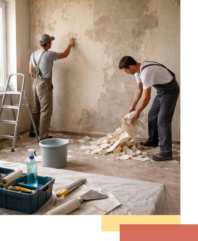 Снятие старых обоев в Абакане быстро и качественно