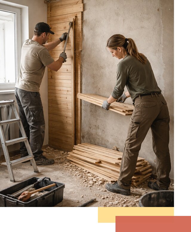 Демонтаж вагонки со стен в Абакане — профессиональный демонтаж