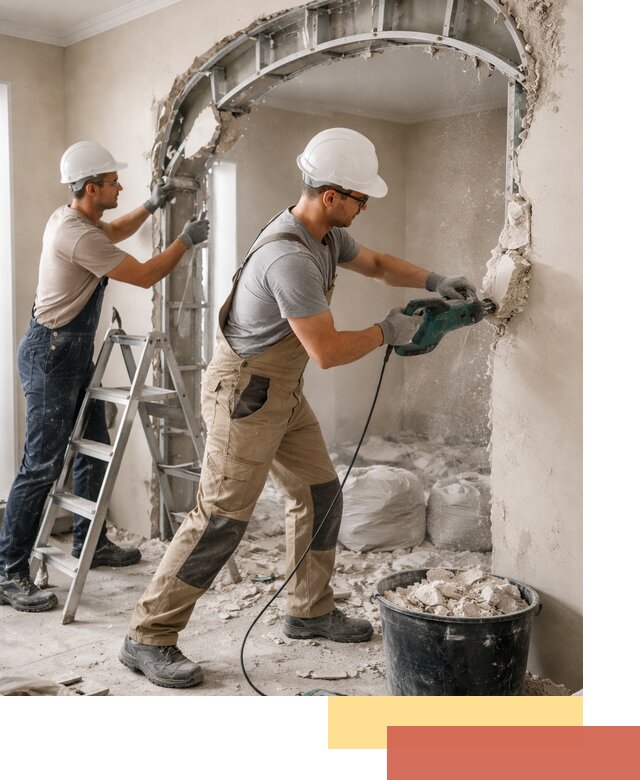 Демонтаж гипсокартонной арки в Абакане быстро и аккуратно