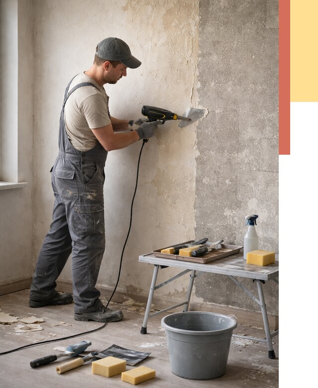 Очистка стен от клея в Абакане от 1890 руб. — снятие и удаление клея со стен | ОТДЕЛОЧНИК-Бкн