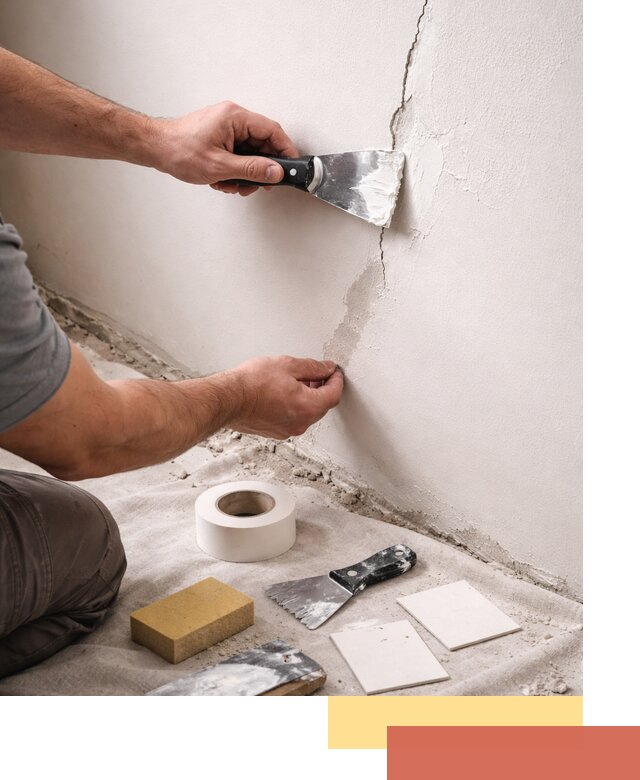 Заделка трещин и сколов в стенах и потолках в Абакане
