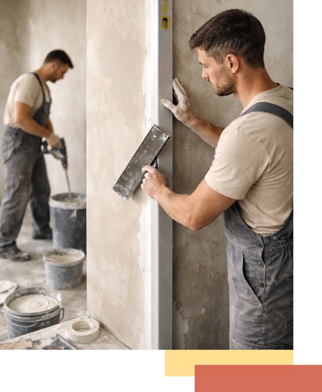 Выведение углов стен в Абакане: монтаж и оштукатуривание