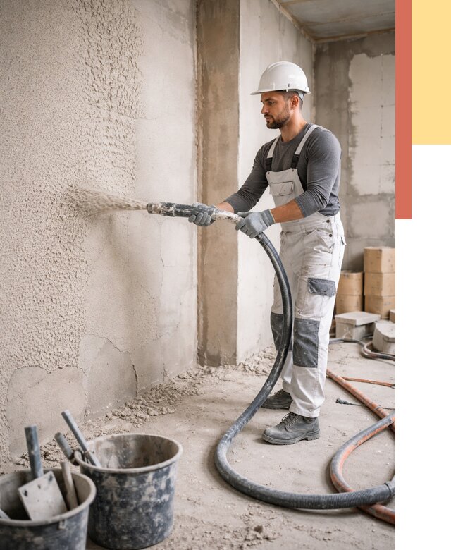 Машинная штукатурка стен в Абакане под ключ от 6640 руб./м2 | ОТДЕЛОЧНИК-Бкн