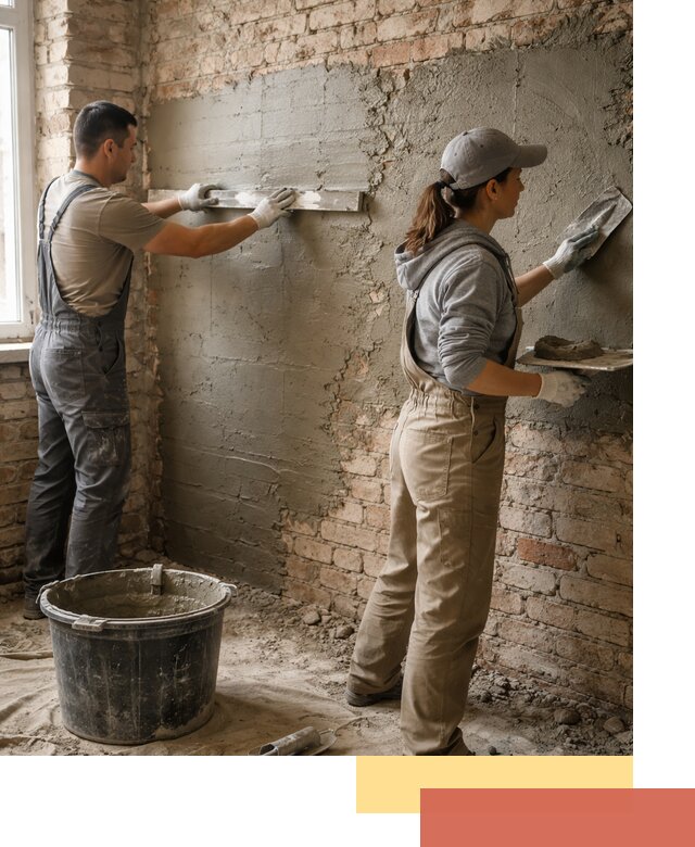 Штукатурка кирпичных стен в Абакане — качественно и надежно