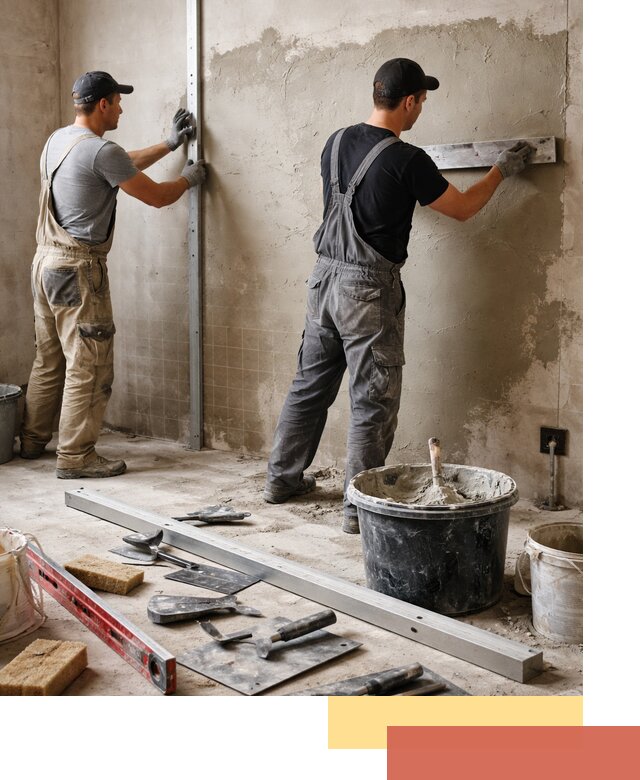 Профессиональная штукатурка стен под плитку в Абакане