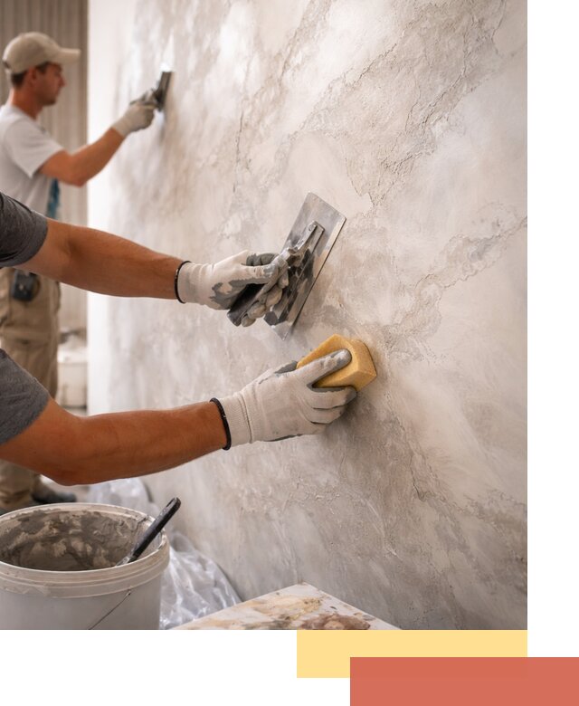 Декоративная штукатурка под мрамор в Абакане для стен и потолков