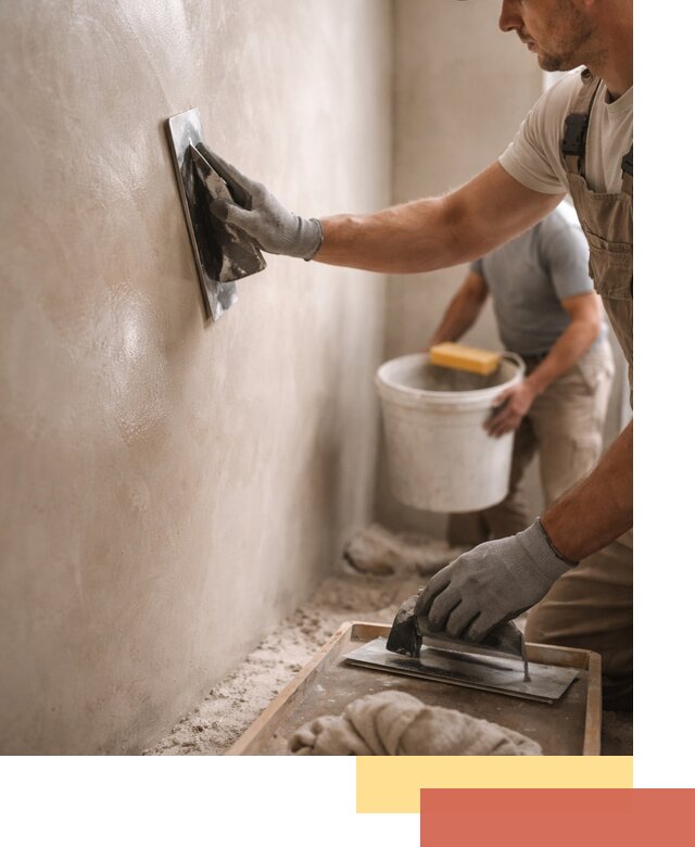Нанесение марокканской штукатурки таделакт в Абакане