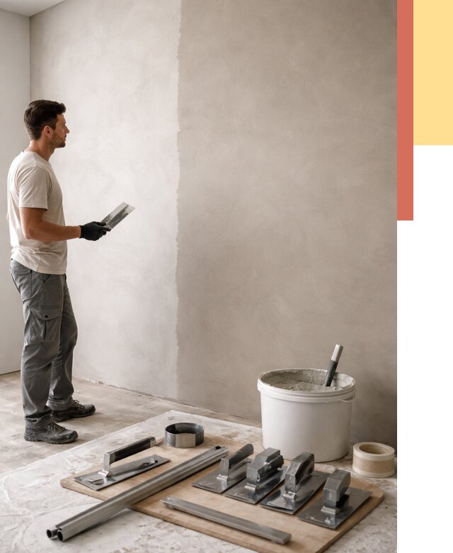 Нанесение микроцемента на стены в Абакане от 3269 руб./м2 под ключ | ОТДЕЛОЧНИК-Бкн