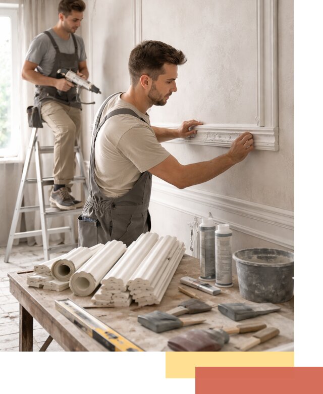 Монтаж лепнины на стены в Абакане профессионально и качественно