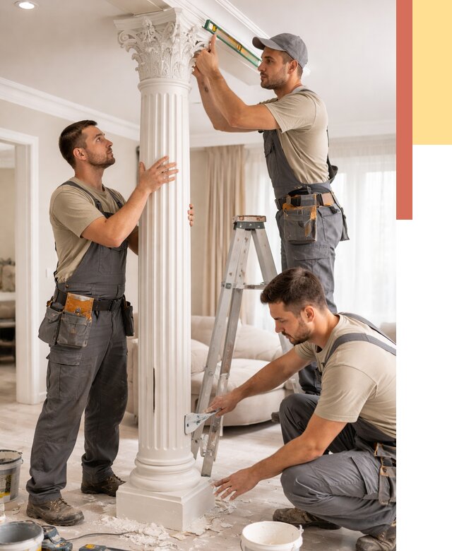 Установка декоративных колонн в Абакане от 12258 руб. под ключ | ОТДЕЛОЧНИК-Бкн