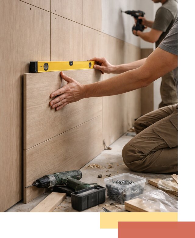 Профессиональный монтаж МДФ панелей на стены в Абакане