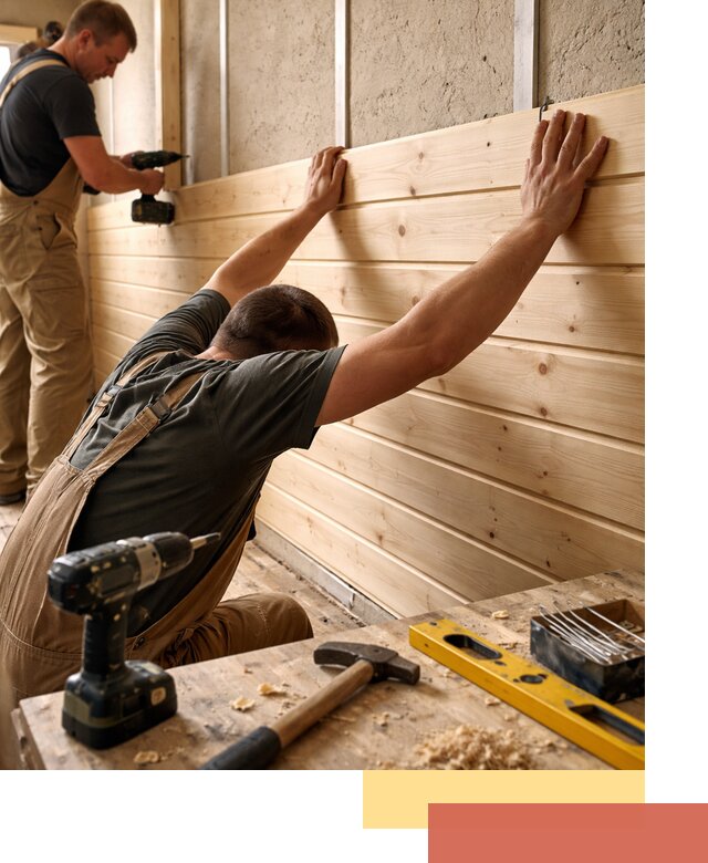 Монтаж деревянной вагонки на стены в Абакане быстро и качественно