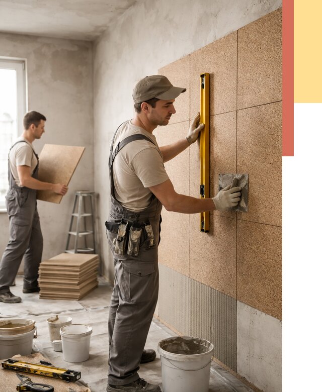 Монтаж пробковых панелей на стены в Абакане от 3575 руб. — ОТДЕЛОЧНИК-Бкн