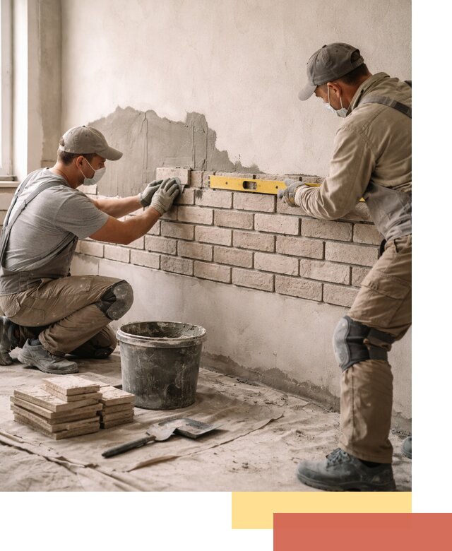 Монтаж декоративного кирпича профессионально в Абакане