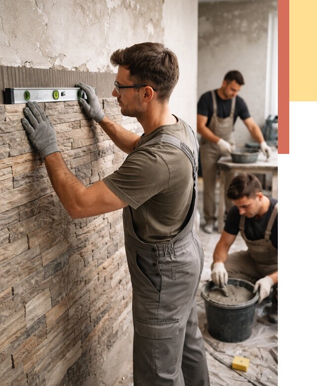 Монтаж искусственного камня в Абакане от 4597 руб. под ключ | ОТДЕЛОЧНИК-Бкн