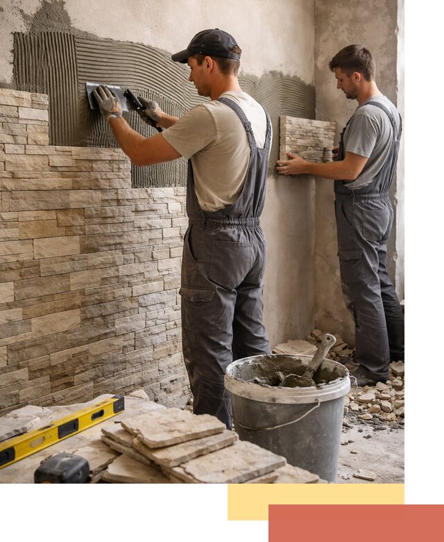 Монтаж искусственного камня в Абакане — облицовка стен и фасадов