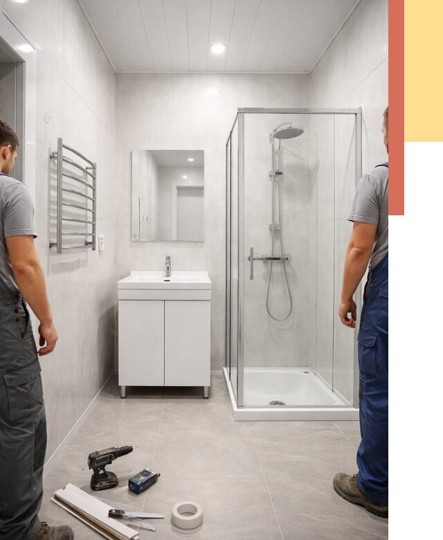 Отделка ванной комнаты панелями ПВХ в Абакане от 4597 руб. за м2 | ОТДЕЛОЧНИК-Бкн