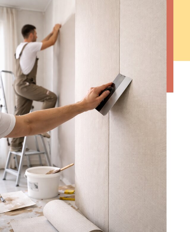 Поклейка текстильных обоев в Абакане от 4597 руб. под ключ | ОТДЕЛОЧНИК-Бкн