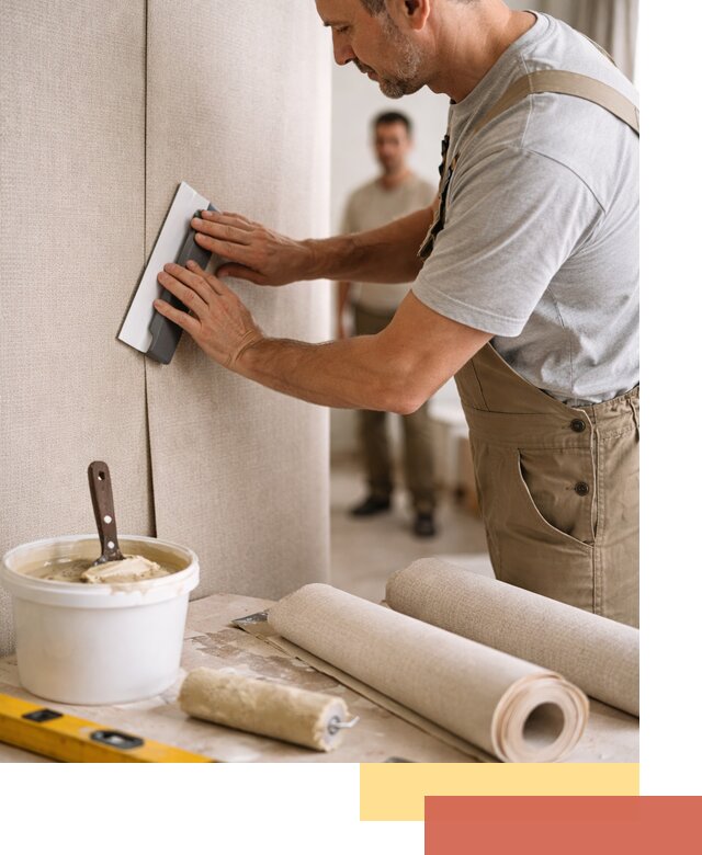 Поклейка текстильных обоев в Абакане профессионально и аккуратно