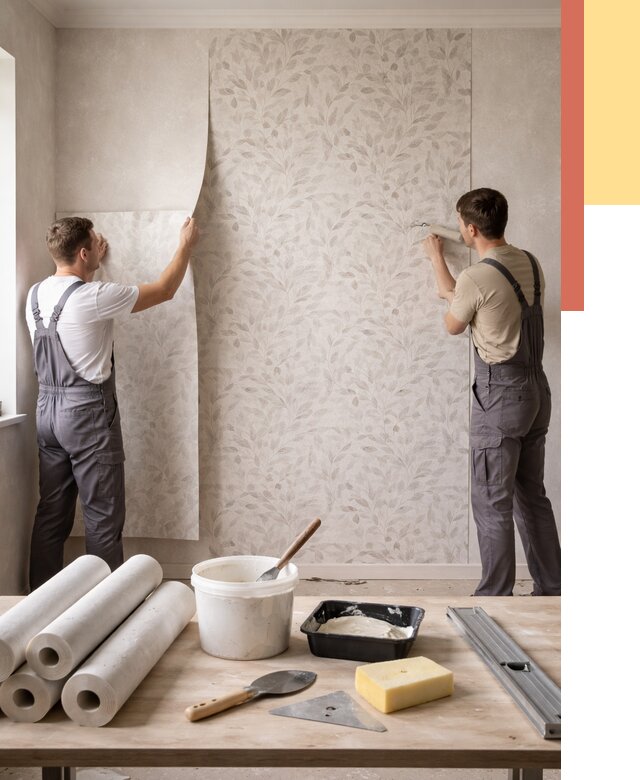 Поклейка обоев с подбором рисунка в Абакане от 3575 руб. | ОТДЕЛОЧНИК-Бкн - быстро и недорого