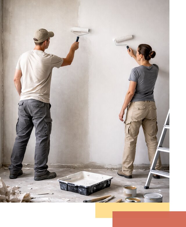 Окраска стен по стеклохолсту в Абакане качественно и долговечно