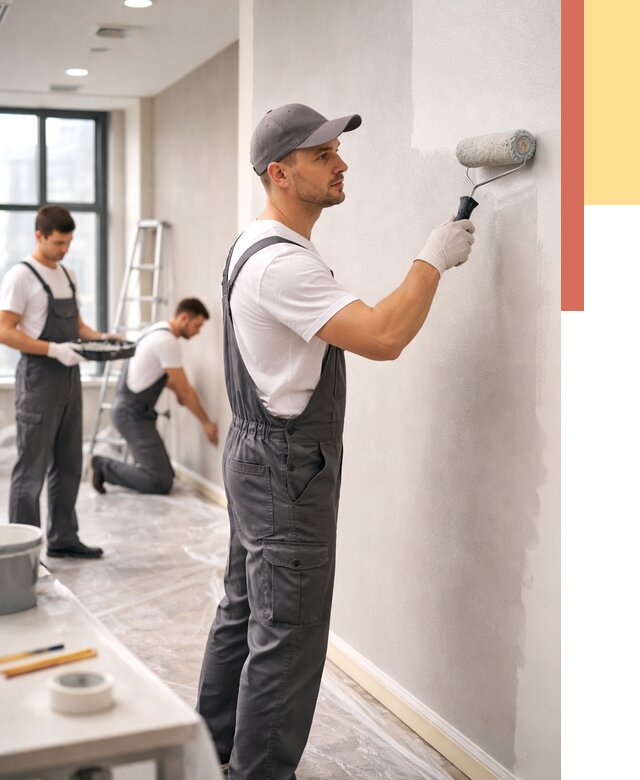 Покраска стен в офисе в Абакане от 8683 руб. — быстро и недорого | ОТДЕЛОЧНИК-Бкн