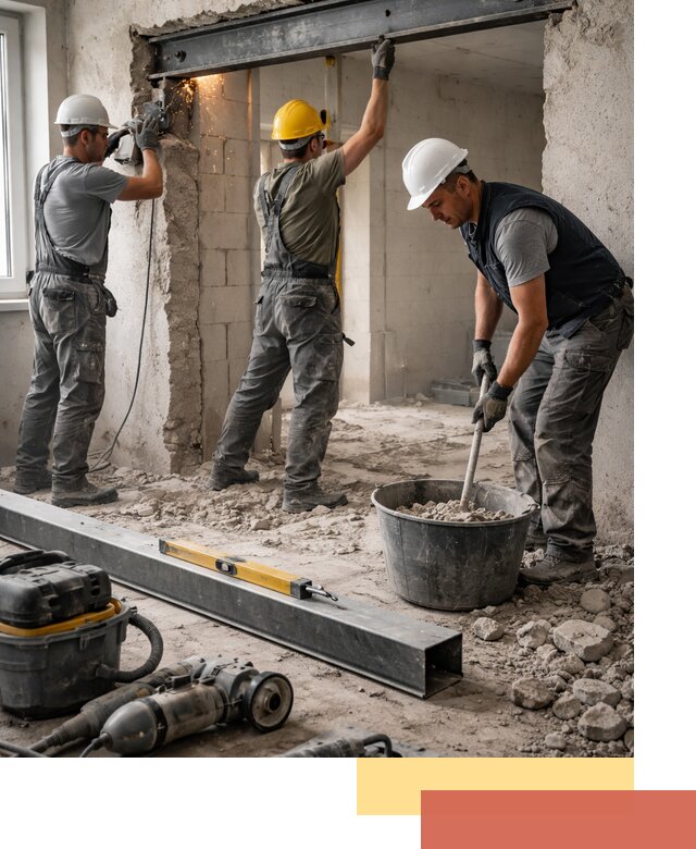 Создание проемов в стенах и несущих конструкциях в Абакане