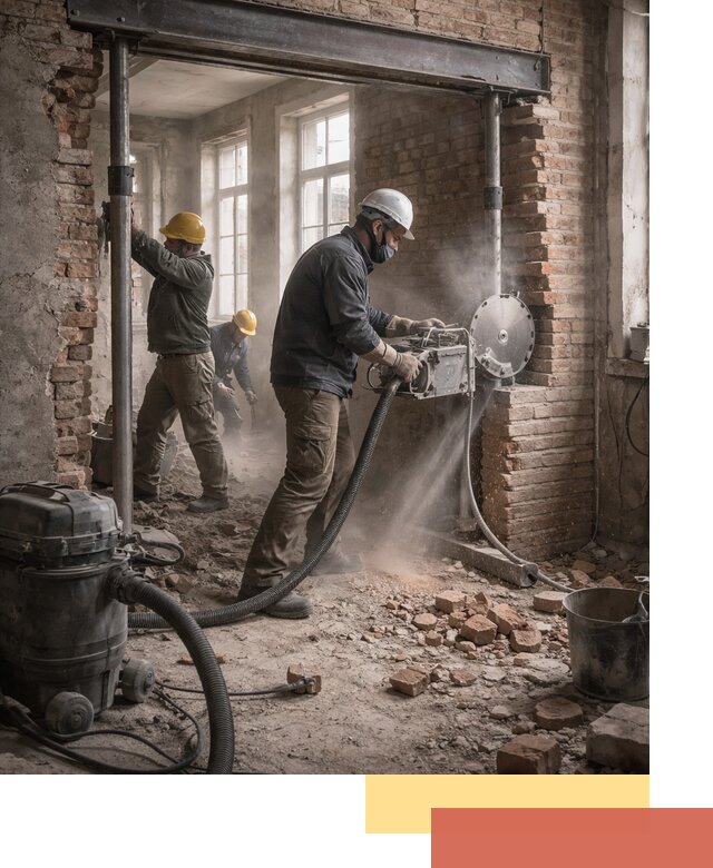 Прорезка проема в стене под дверной или оконный проем в Абакане