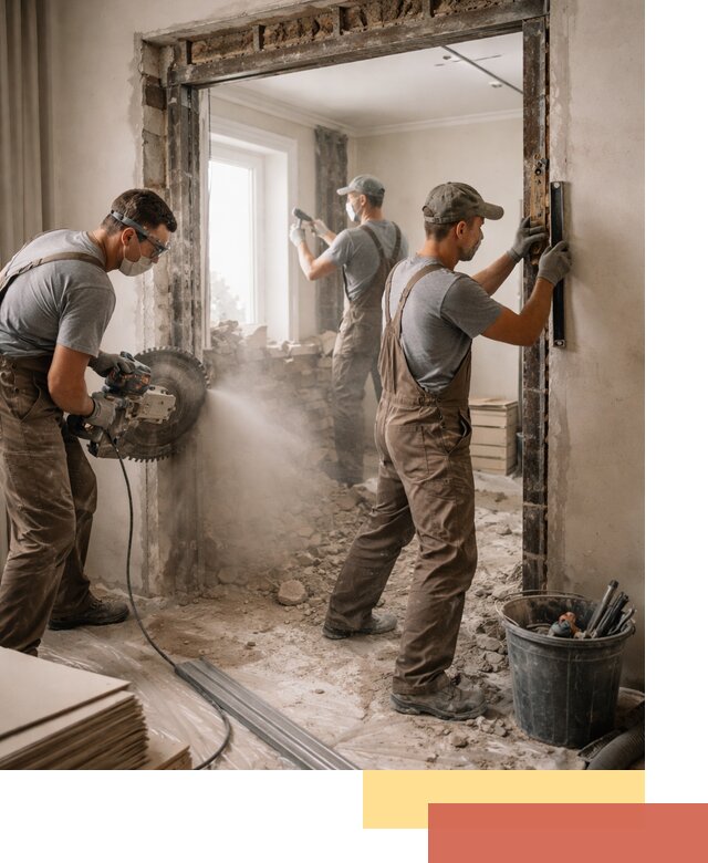 Расширение дверного проема под установку новой двери в Абакане