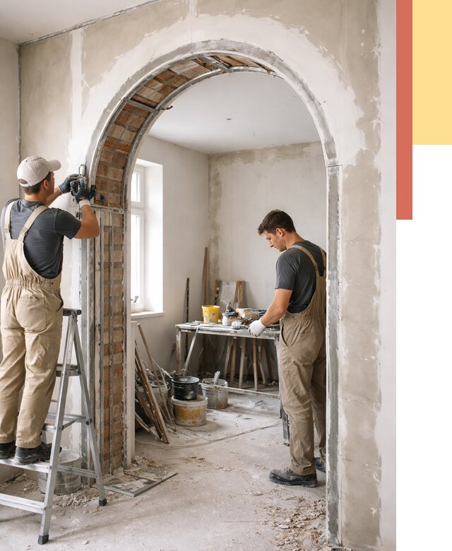 Устройство арочного проема в Абакане от 9704 руб. под ключ — быстро и недорого | ОТДЕЛОЧНИК-Бкн