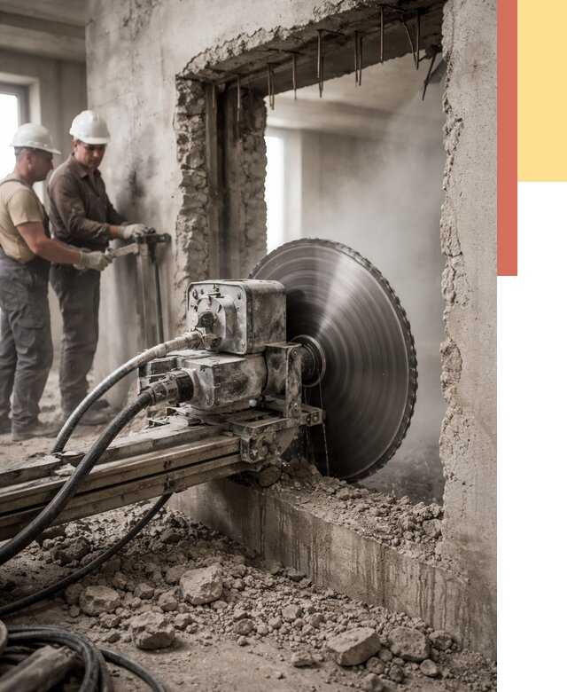 Алмазная резка проемов в Абакане от 4597 руб. быстро и недорого | ОТДЕЛОЧНИК-Бкн