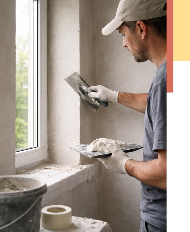 Штукатурка откосов в Абакане от 4597 руб/м² — услуги и выравнивание под ключ | ОТДЕЛОЧНИК-Бкн