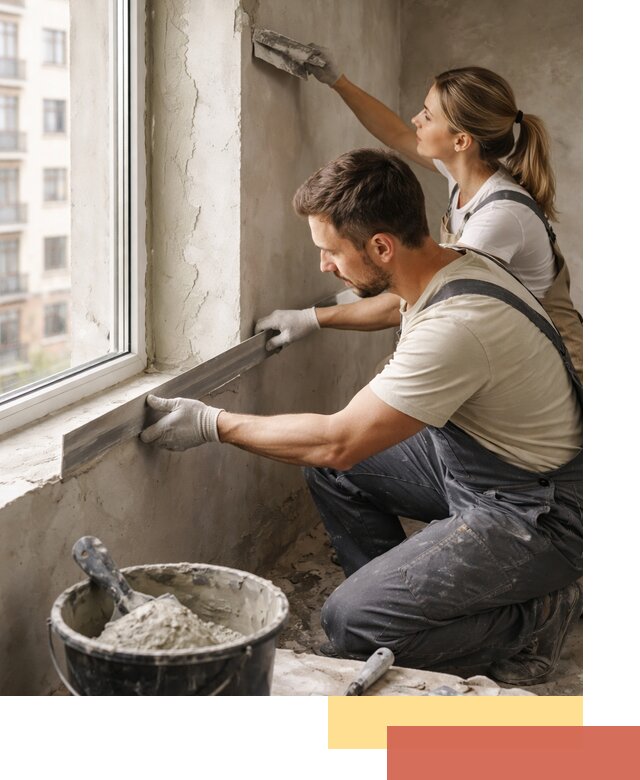 Штукатурка откосов дверей и окон профессионально в Абакане