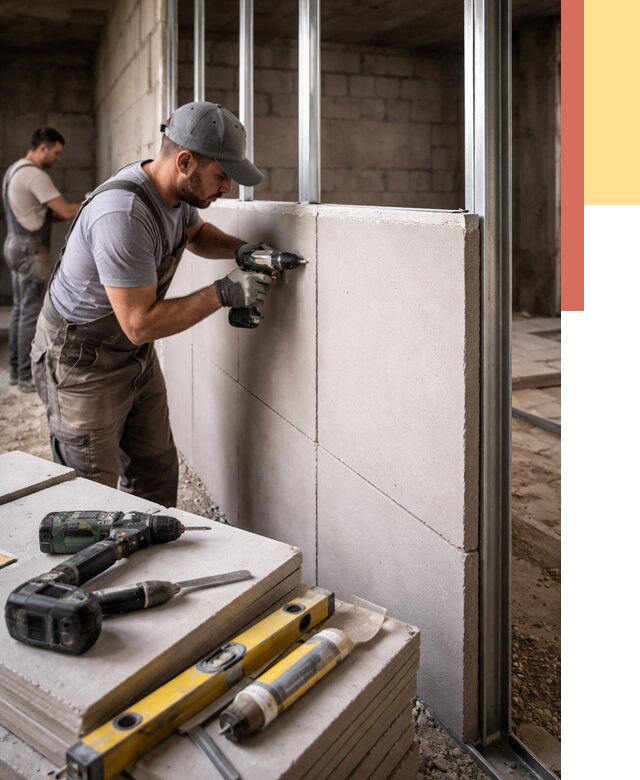 Кладка влагостойких перегородок ПГП в Абакане от 1226 руб. под ключ | ОТДЕЛОЧНИК-Бкн