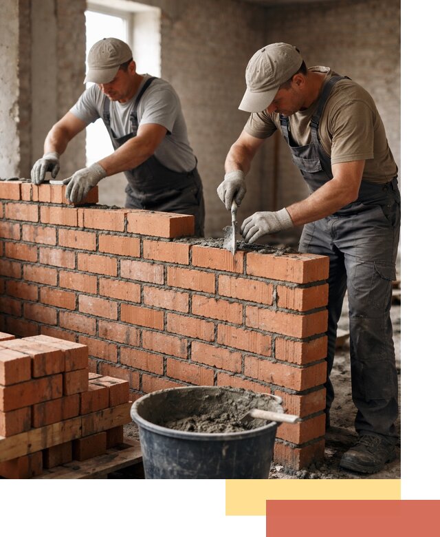 Кладка кирпичных перегородок под ключ в Абакане