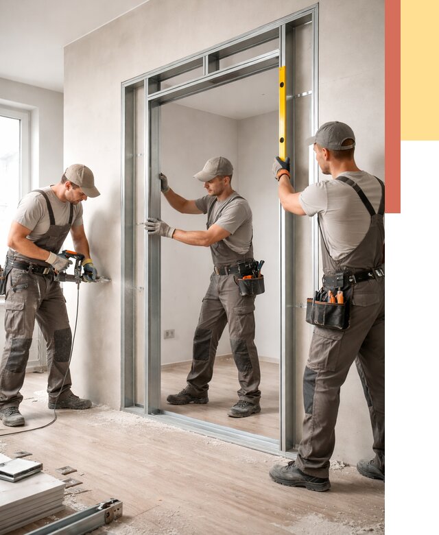 Устройство дверного проема в перегородке в Абакане от 4597 руб. под ключ | ОТДЕЛОЧНИК-Бкн