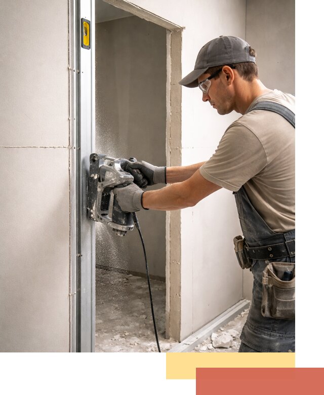 Устройство дверного проема в перегородке в Абакане