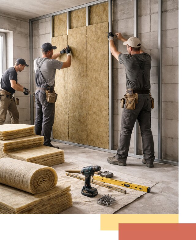 Шумоизоляция перегородок из блоков в Абакане — монтаж и защита шумоизоляцией