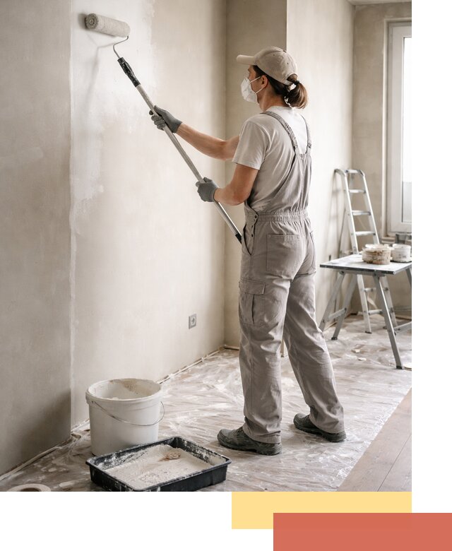 Покраска перегородок из гипсокартона в Абакане качественно и недорого