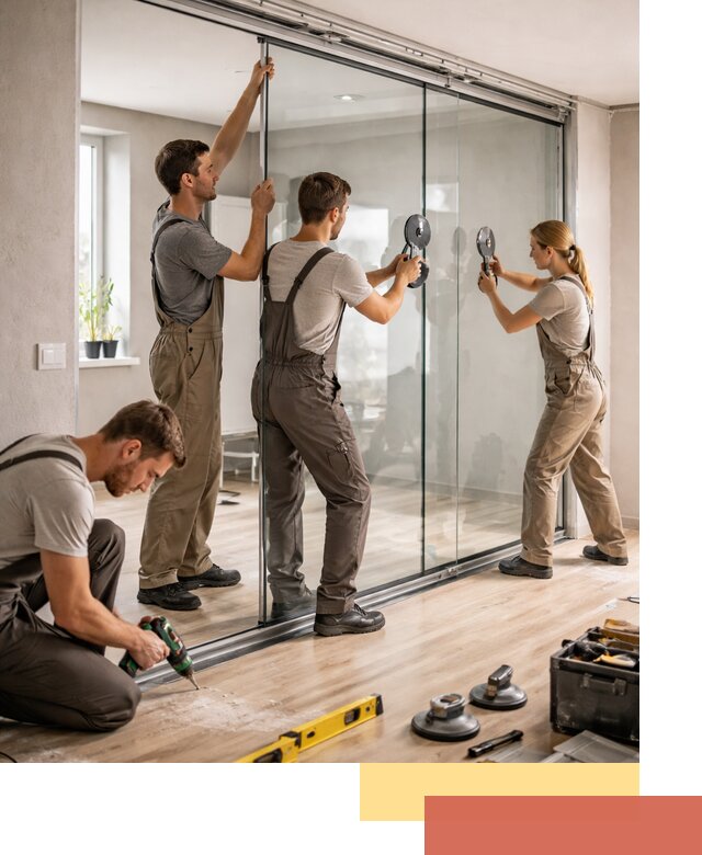 Изготовление стеклянных перегородок на заказ в Абакане