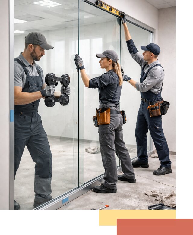 Профессиональный монтаж стеклянных перегородок в Абакане