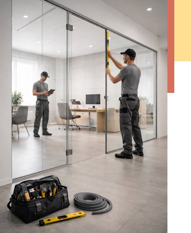 Цельностеклянные перегородки под ключ в Абакане от 9704 руб. — монтаж и цены | ОТДЕЛОЧНИК-Бкн