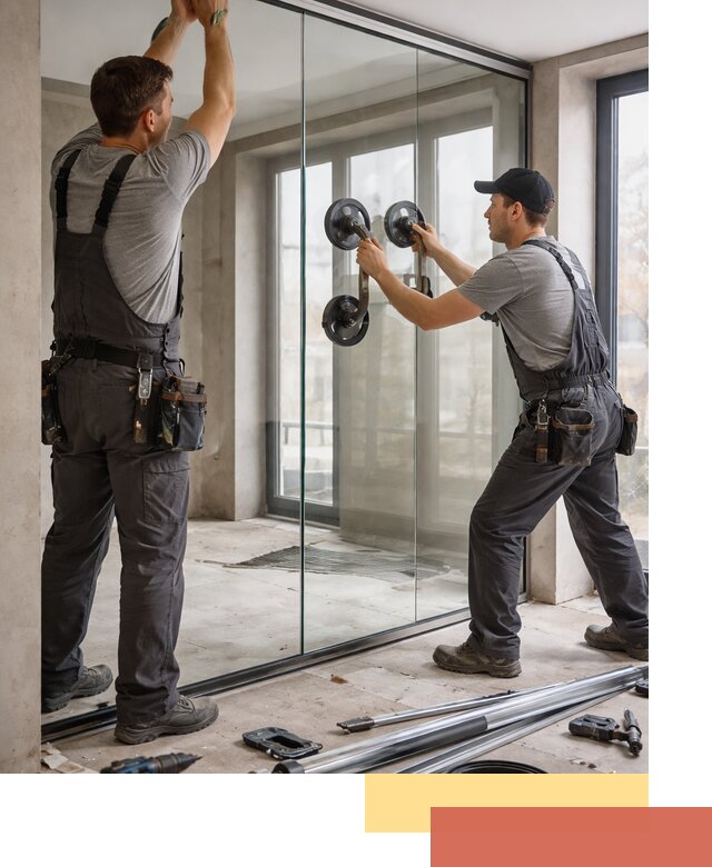 Цельностеклянные перегородки под ключ в Абакане