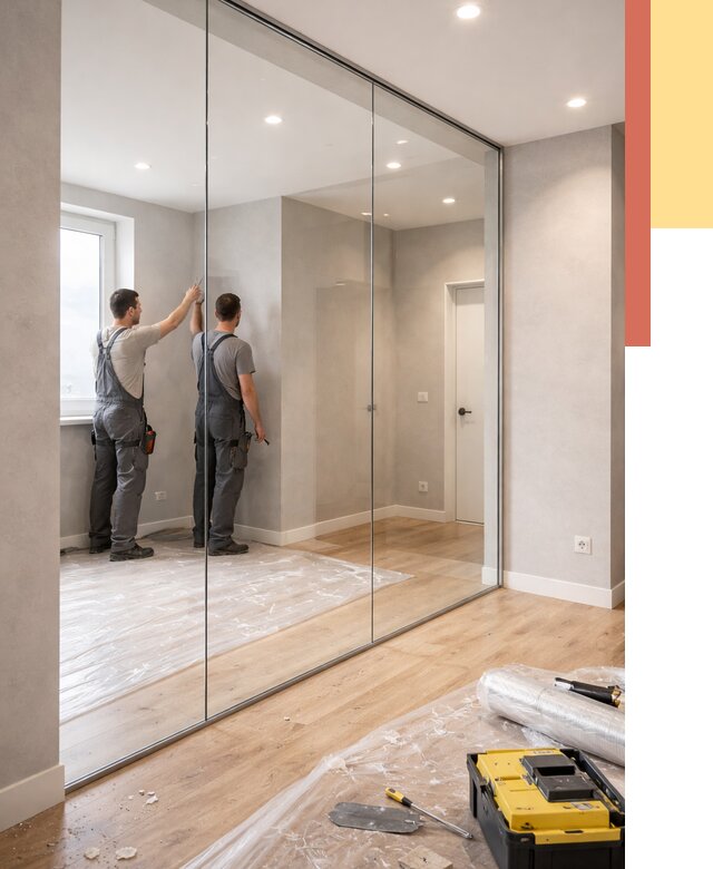 Безрамные стеклянные перегородки в Абакане — монтаж от 9704 руб. | ОТДЕЛОЧНИК-Бкн