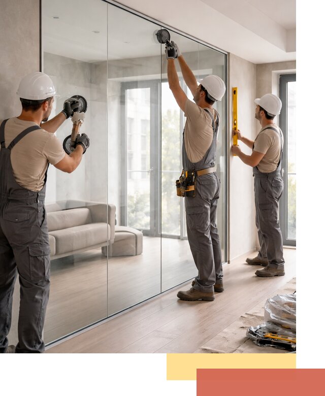 Перегородки из закаленного стекла в Абакане для офисов и квартир