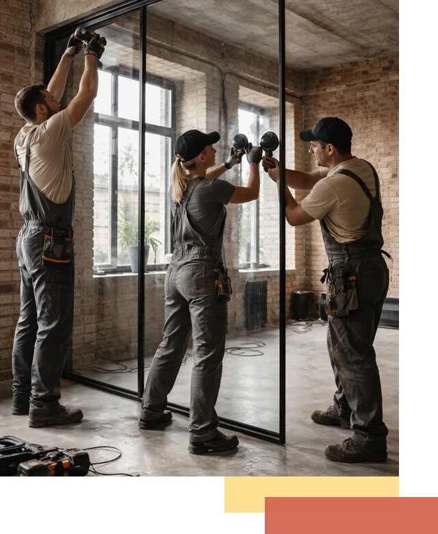 Стеклянные перегородки лофт — изготовление и монтаж в Абакане