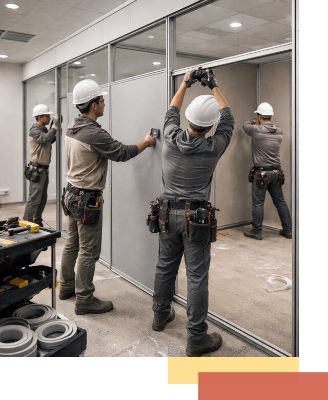 Мобильные офисные перегородки под ключ в Абакане