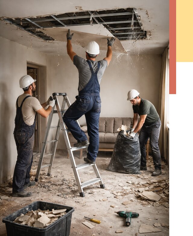 Демонтаж гипсокартонного потолка в Абакане от 429 руб. за м2 — ОТДЕЛОЧНИК-Бкн