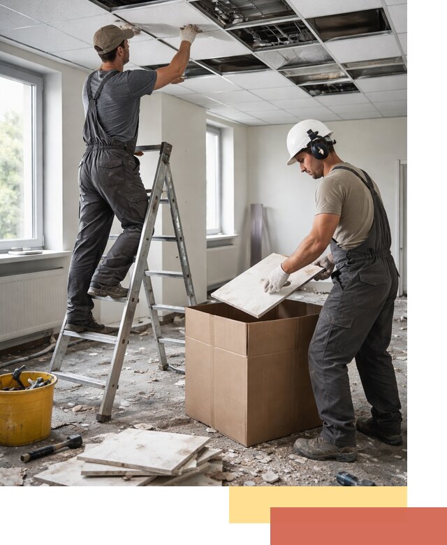 Демонтаж потолочной плитки в Абакане быстро и аккуратно